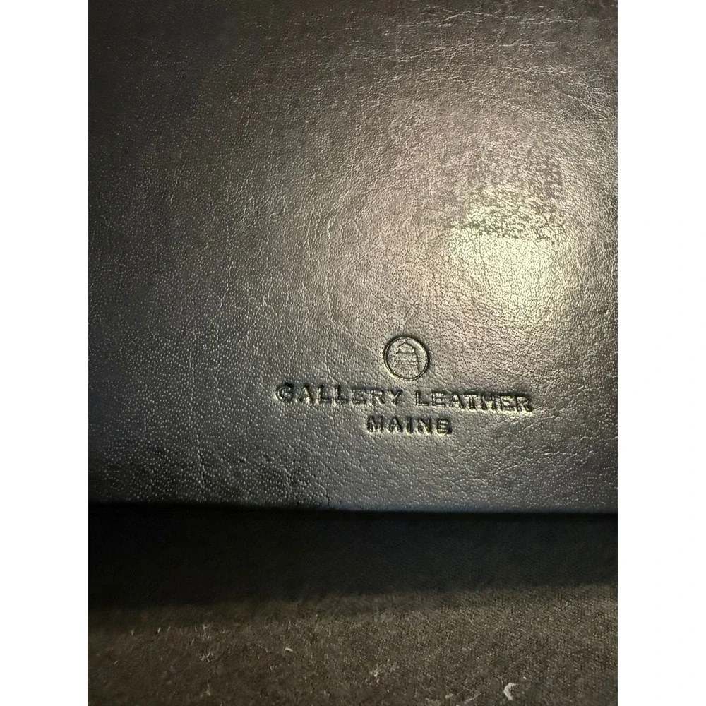 Gallery Leather Black Bonded Leather Guest Book Gold Edged 190 Pages Maine USA